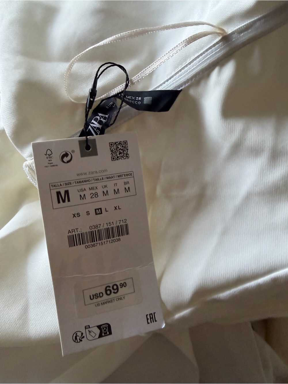 Zara Strapless Wide-Leg Jumpsuit in Off White - Picture 8 of 8